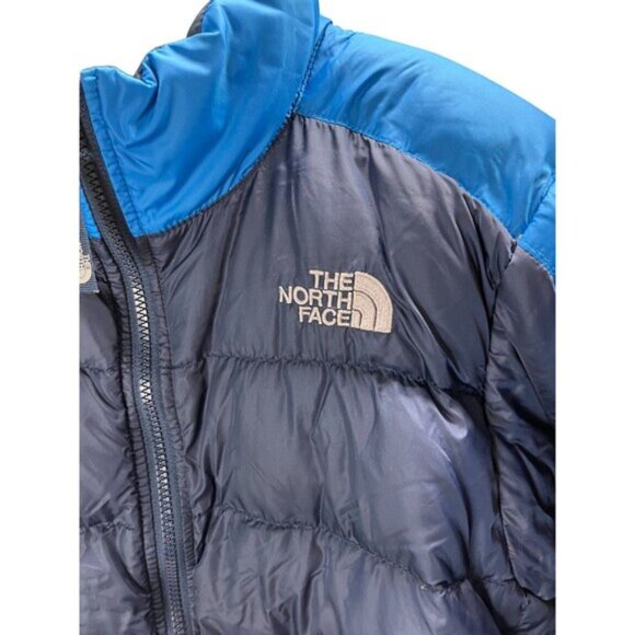 The North Face Puffer Jacket 14 16 Boy's Goose Down Size Large Blue - Picture 3 of 7